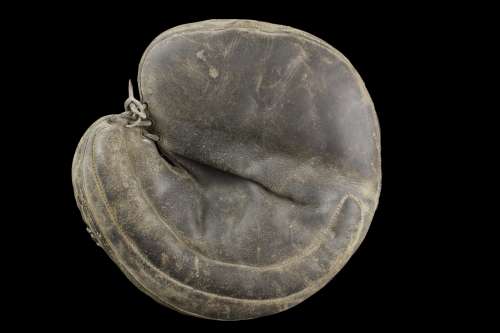 Early 1900's Crescent Catchers Mitt Hook and Eye Back Front